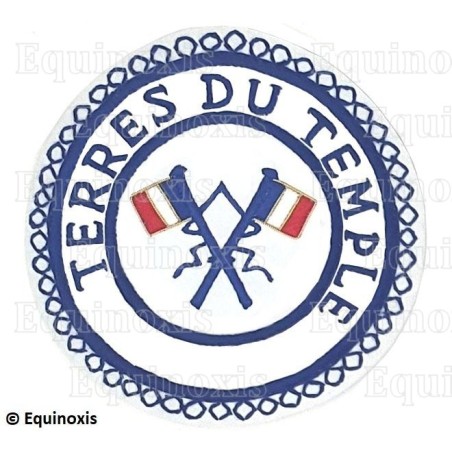 Badge / Macaron GLNF – Petite tenue provinciale – Passé Grand Porte-Etendard – Terres du Temple – Brodé main
